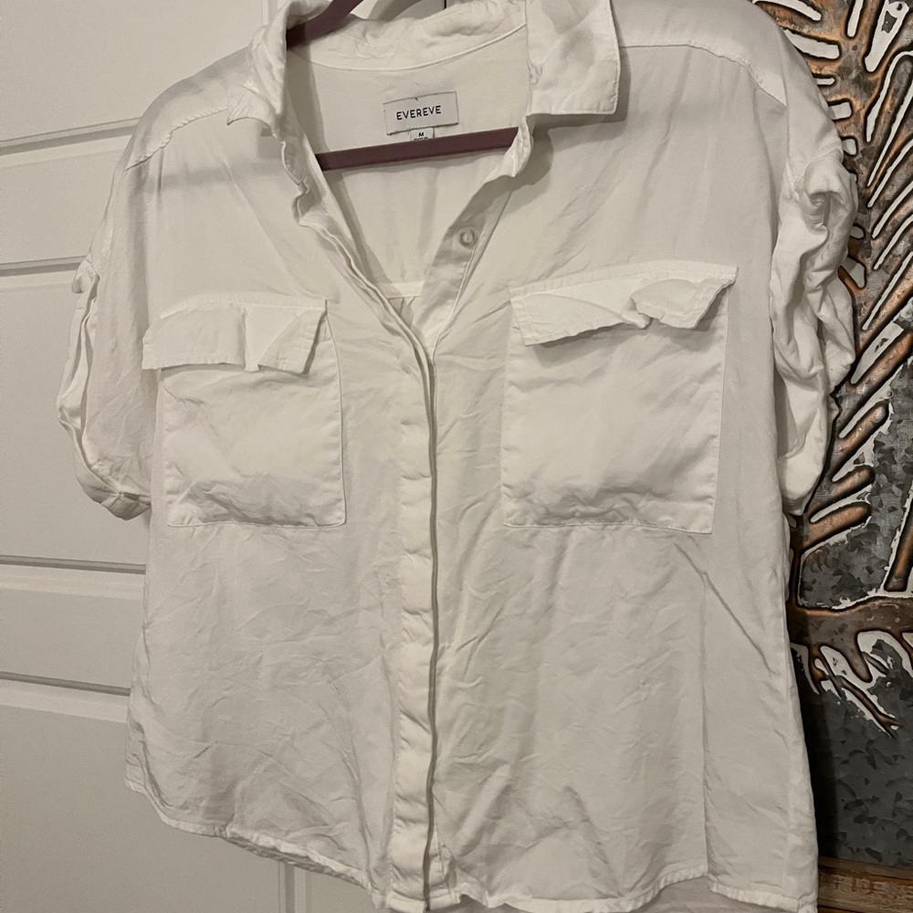 Evereve White Button-Up Shirt